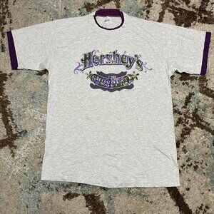Vintage Hersheys Chocolate World Shirt Size XL Alore 1993 Hershey Park PA